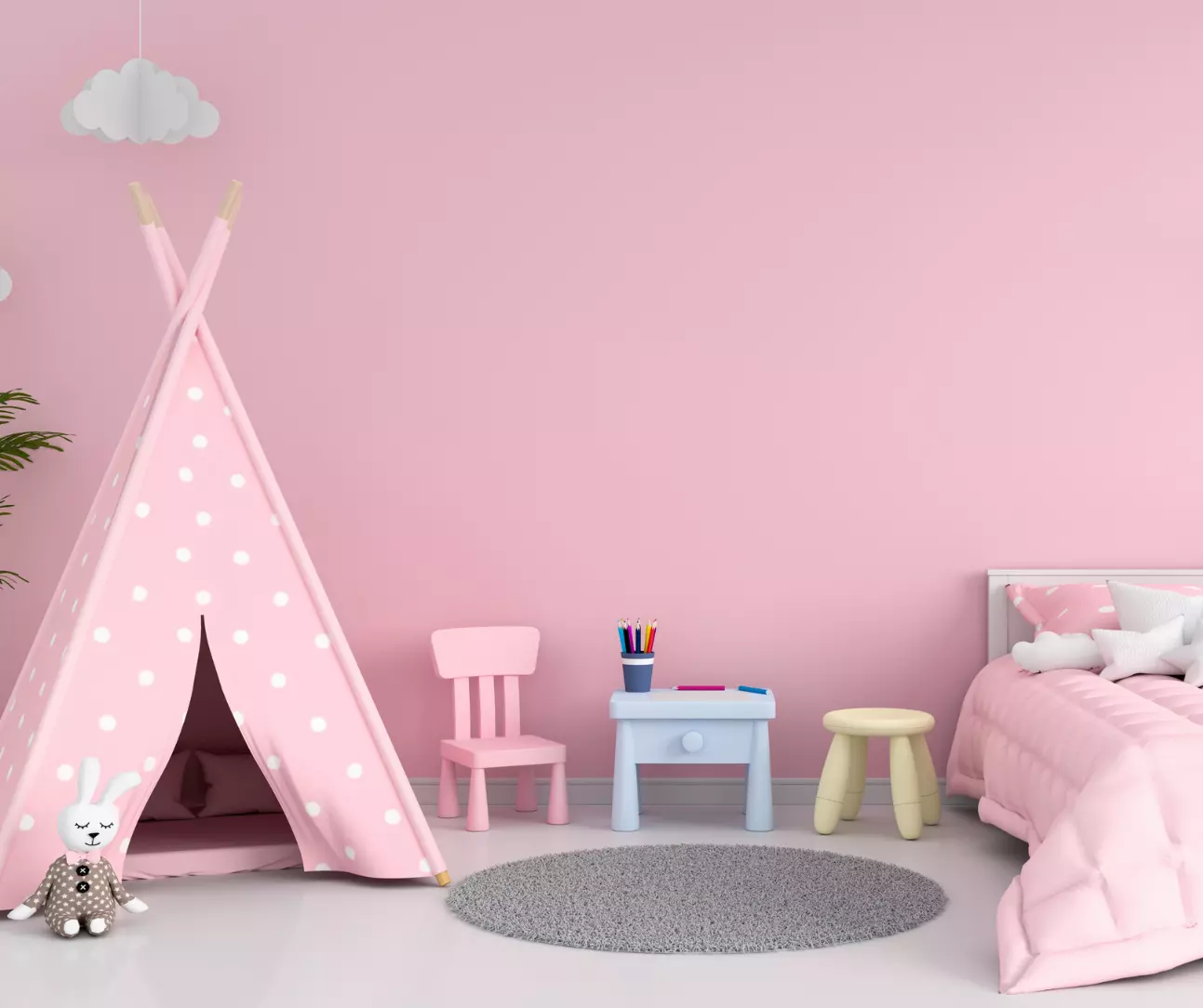 Pink Interior House Painting